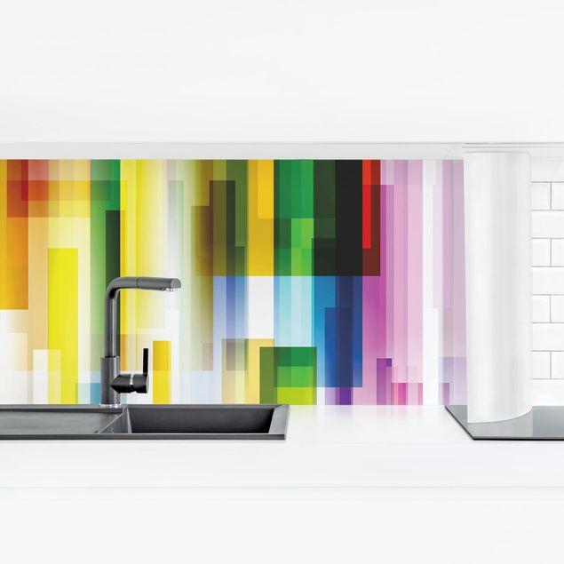 Küchenrückwand selbstklebend Rainbow Cubes
