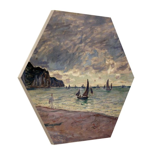 Holzbild Natur Claude Monet - Küste von Pourville