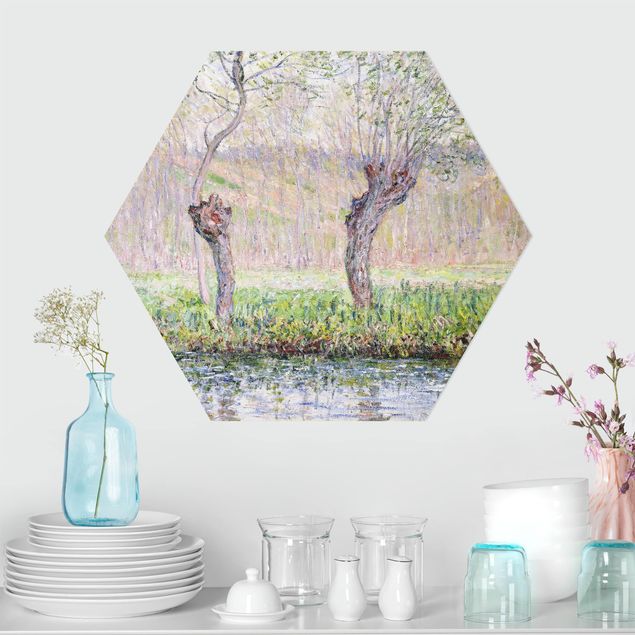 Wanddeko Küche Claude Monet - Weidenbäume Frühling