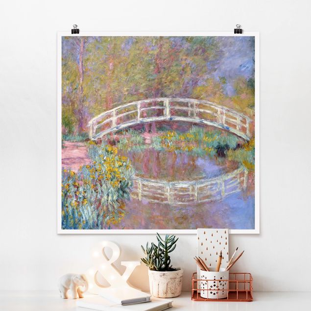 Impressionismus Bilder Claude Monet - Brücke Monets Garten