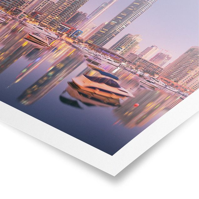 Wandbilder Modern Dubai Skyline und Marina