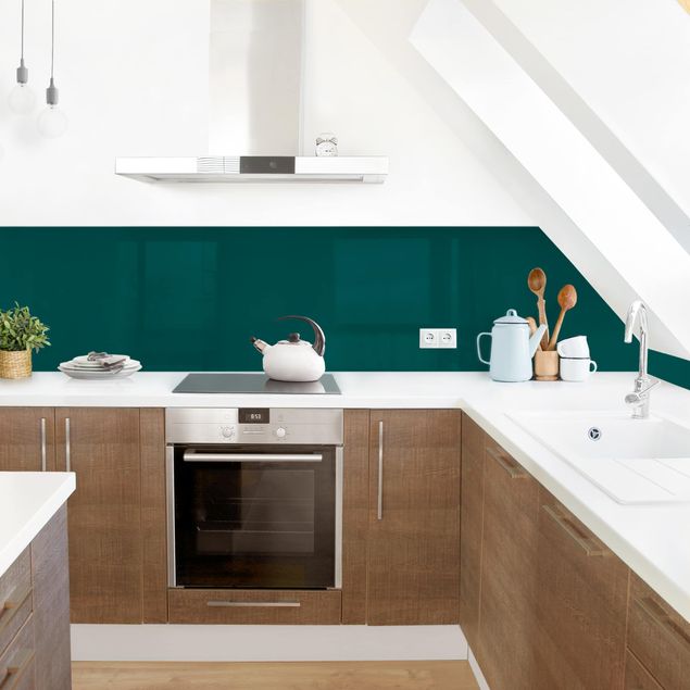 Küchenrückwand Folie einfarbig Piniengrün