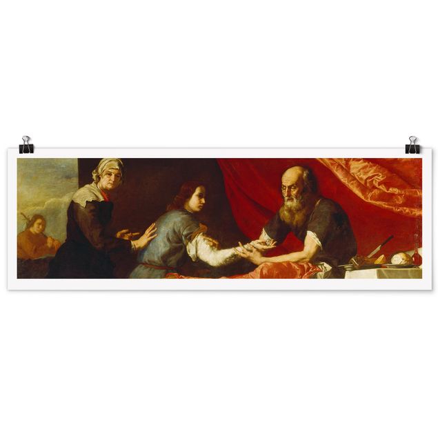 Kunstkopie Poster Jusepe de Ribera - Isaac und Jakob