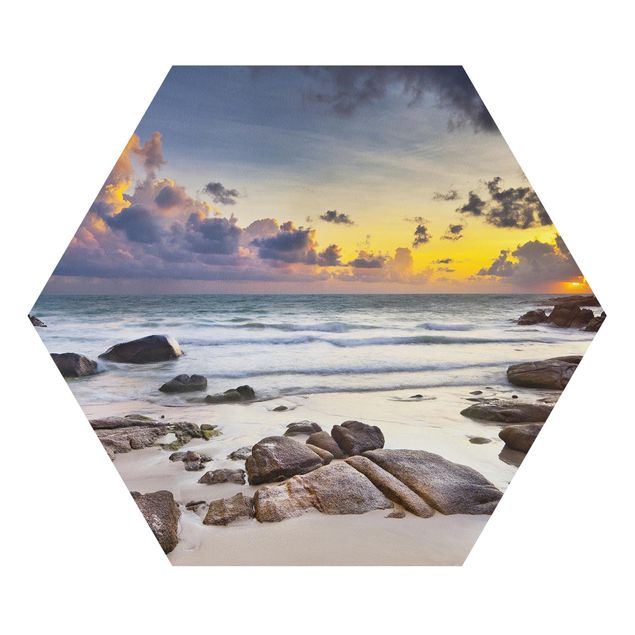 Wandbilder 3D Strand Sonnenaufgang in Thailand