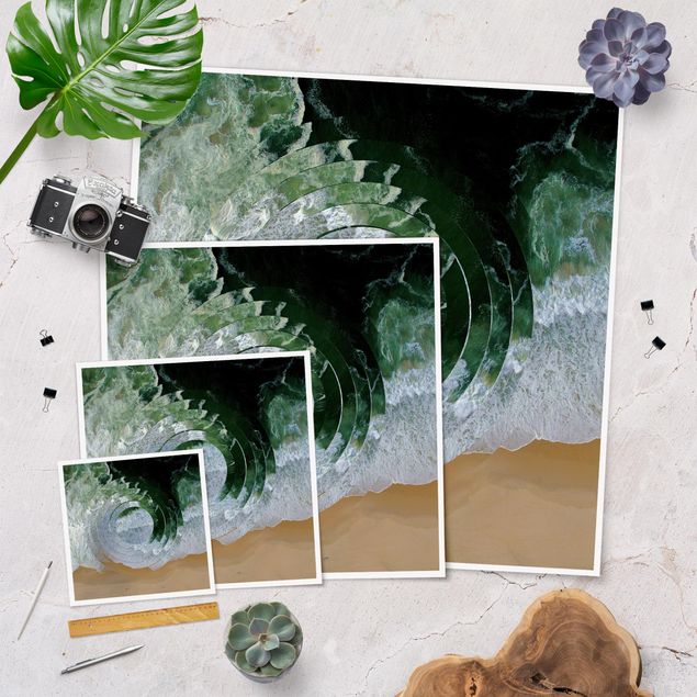 Poster Naturbilder Geometrie trifft Strand