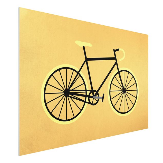 Küchen Deko Fahrrad in Gelb
