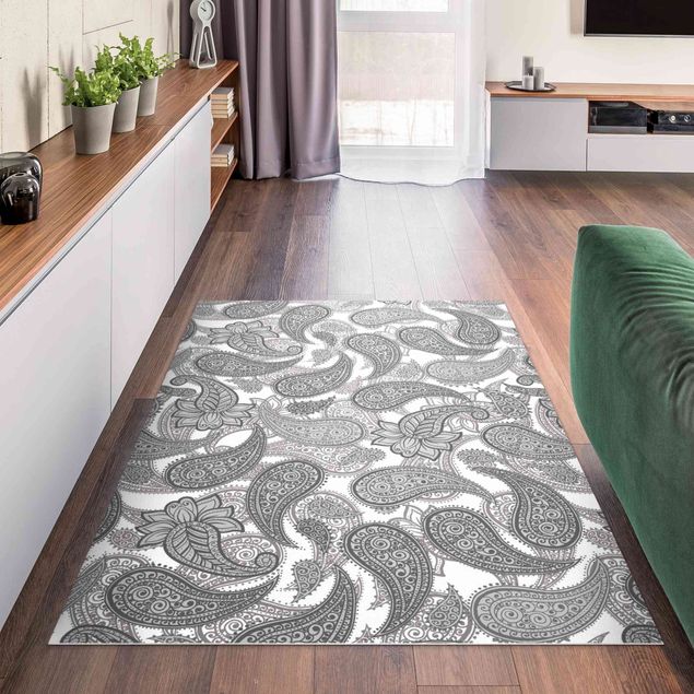 Wanddeko Küche Boho Mandala Muster in Grau