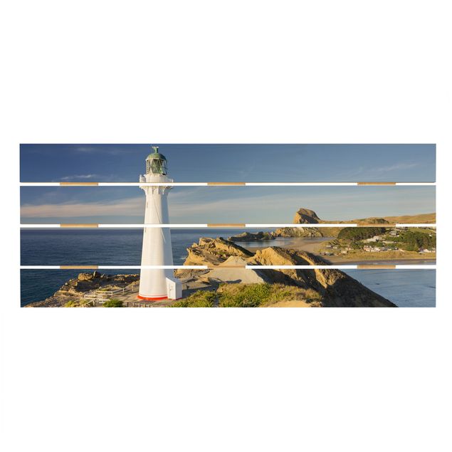 Rainer Mirau Kunstdrucke Castle Point Leuchtturm Neuseeland