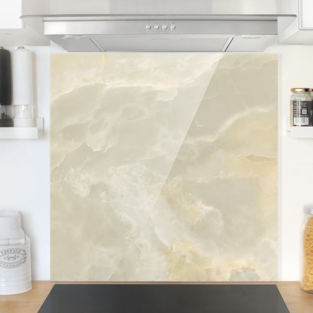 Küche Dekoration Onyx Marmor Creme