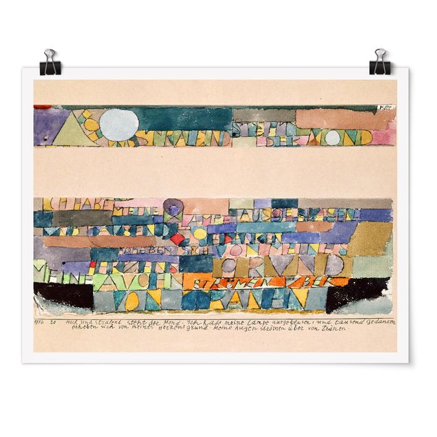 Wandbilder Architektur & Skyline Paul Klee - Der Mond