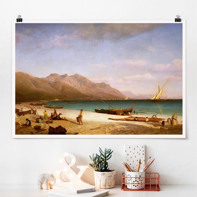 Wandbilder Golf Albert Bierstadt - Der Golf von Salerno