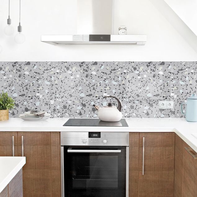 Küchenrückwand Folie Detailliertes Terrazzo Muster Massa