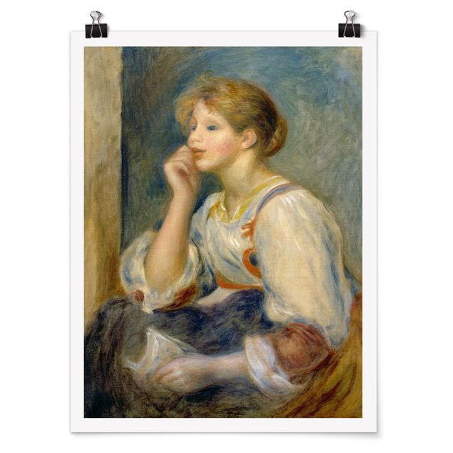 Kunstkopie Poster Auguste Renoir - Junges Mädchen mit Brief
