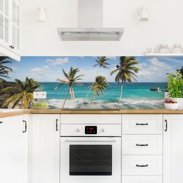Glasrückwand Küche Beach of Barbados