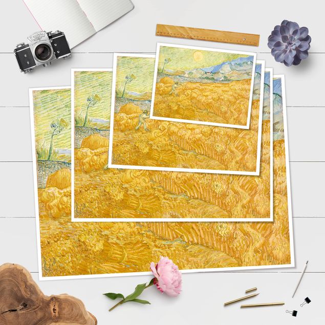Poster Naturbilder Vincent van Gogh - Kornfeld mit Schnitter