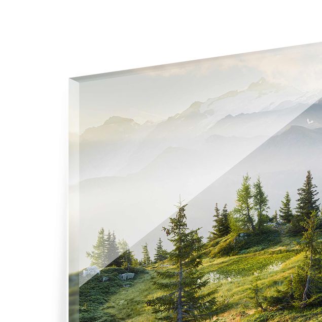 Glasbilder Natur Émosson Wallis Schweiz