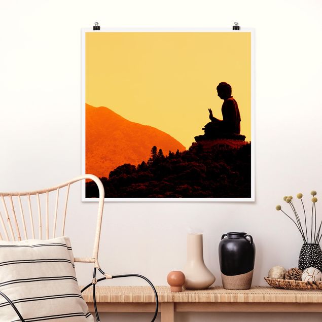 Wandbilder Berge Resting Buddha