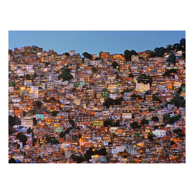 Wandbilder Architektur & Skyline Rio de Janeiro Favela Sonnenuntergang