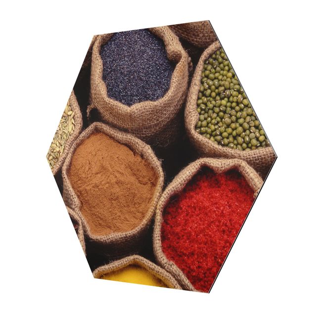 Hexagon Bilder Colourful Spices