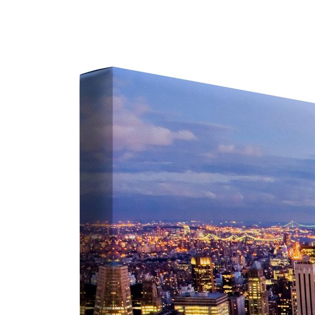 Wandbilder Modern New York Skyline bei Nacht