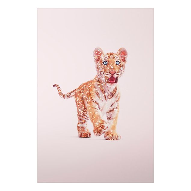 Wandbilder Tiger Tiger mit Glitzer