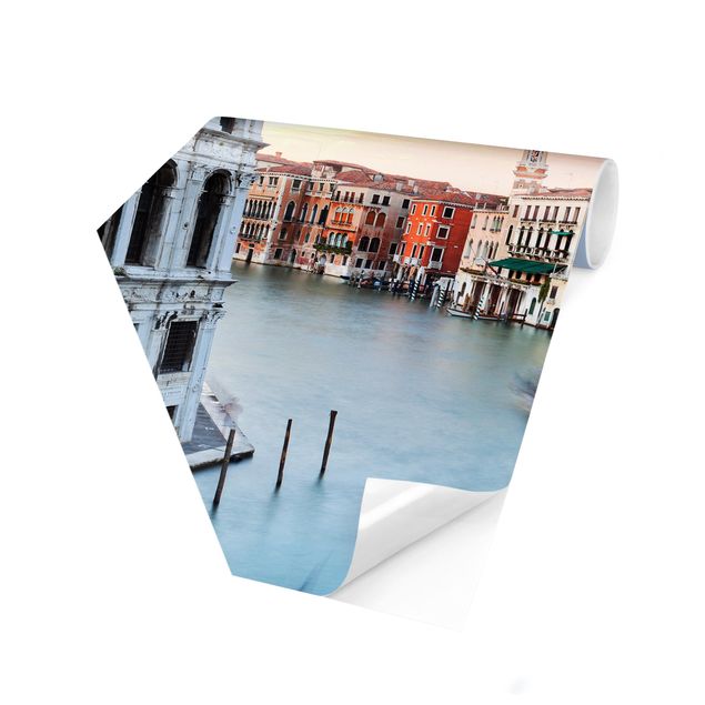 Fototapete gruen Canale Grande Blick von der Rialtobrücke Venedig