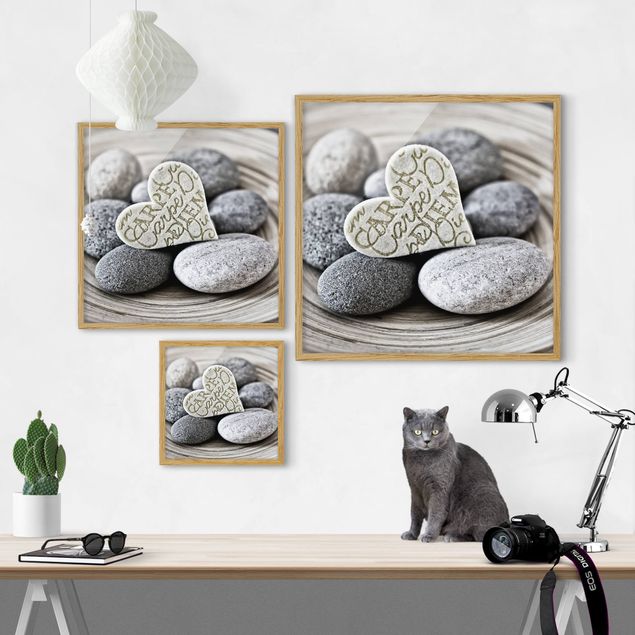 Bilder Carpe Diem Herz mit Steinen