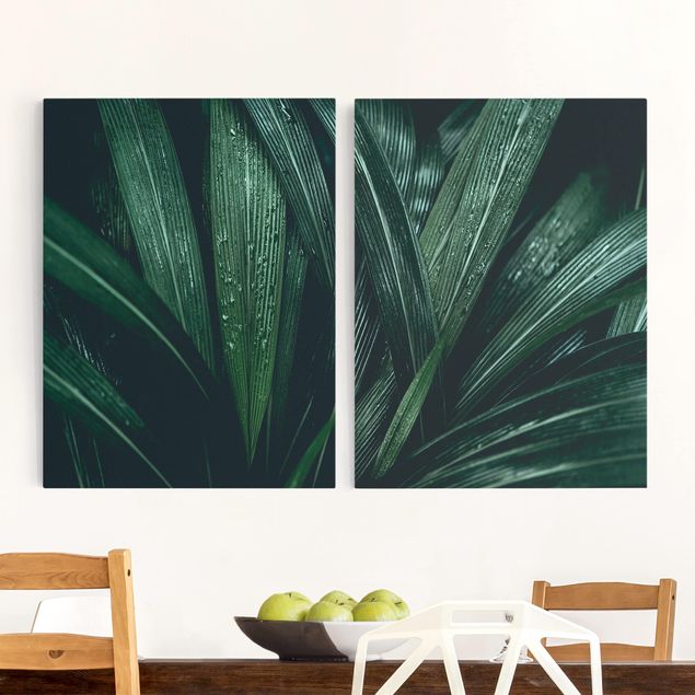 Küche Dekoration Grüne Palmenblätter