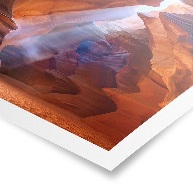 Wandbilder 3D Lichtspiel im Antelope Canyon