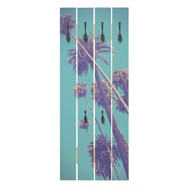 Wandgarderobe mit Motiv Tropische Pflanzen Palmen und Himmel