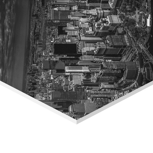 Hexagon Bilder New York - Manhattan aus der Luft