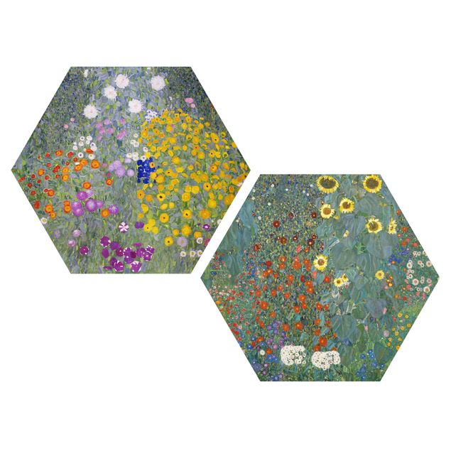 Wandbilder Floral Gustav Klimt - Im grünen Garten