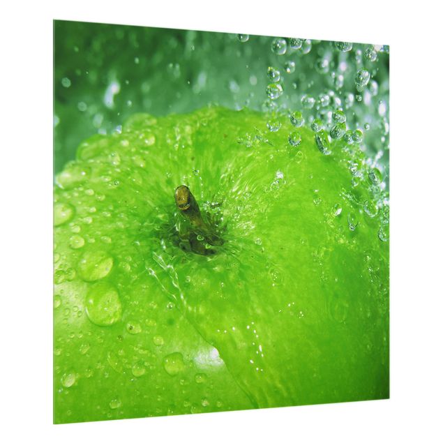 Glas Spritzschutz - Green Apple - Quadrat - 1:1
