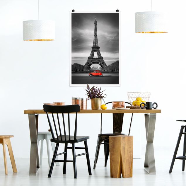 Poster schwarz-weiß Fotografie Spot on Paris