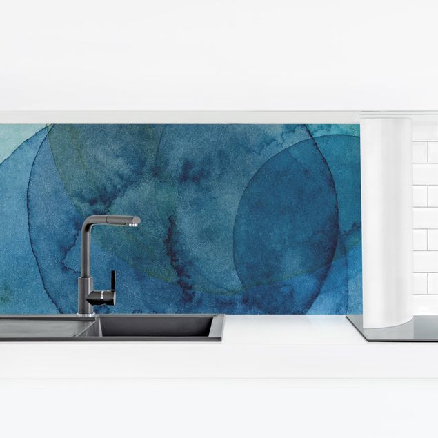 Küchenrückwand Folie selbstklebend Urknall - blau