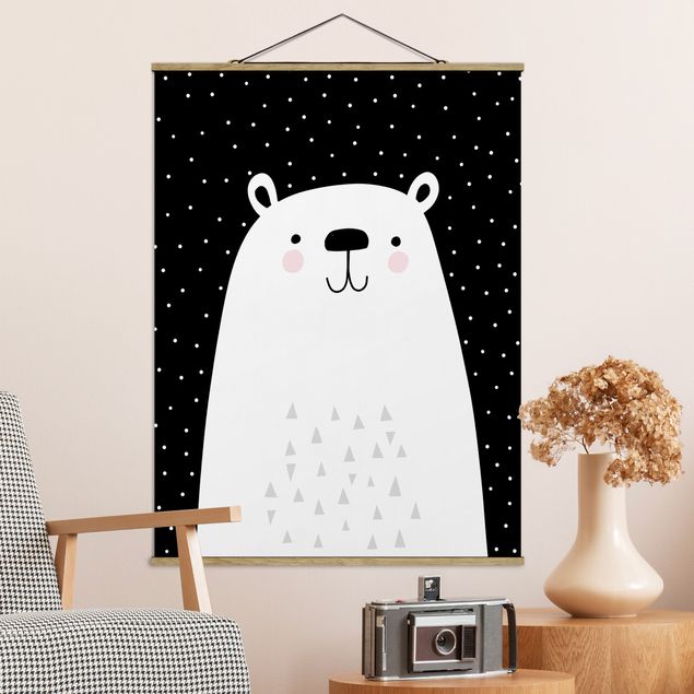Wandbilder Bären Tierpark mit Mustern - Eisbär