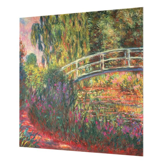 Küchenspiegel Glas Claude Monet - Japanische Brücke im Garten von Giverny