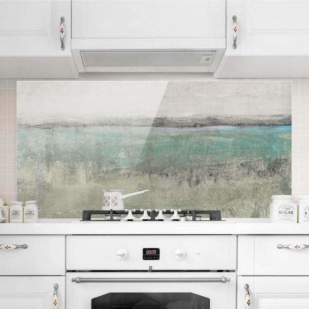 Wanddeko Küche Horizont über Türkis I