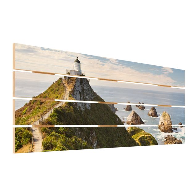 Bilder Nugget Point Leuchtturm und Meer Neuseeland