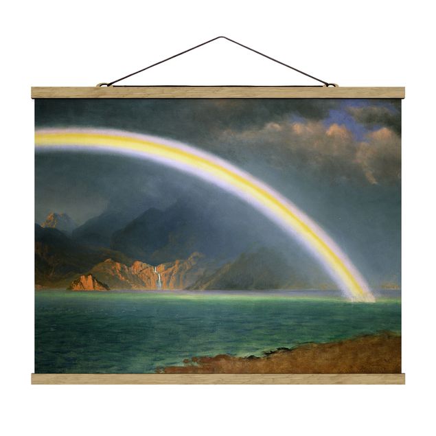 Wandbilder Landschaften Albert Bierstadt - Regenbogen über Jenny Lake