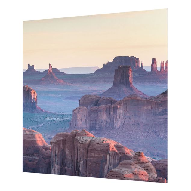Spritzschutz - Sonnenaufgang in Arizona - Quadrat 1:1