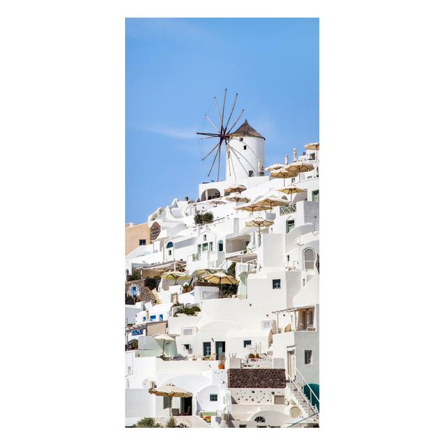 Magnettafel - Weißes Griechenland - Panorama Hochformat