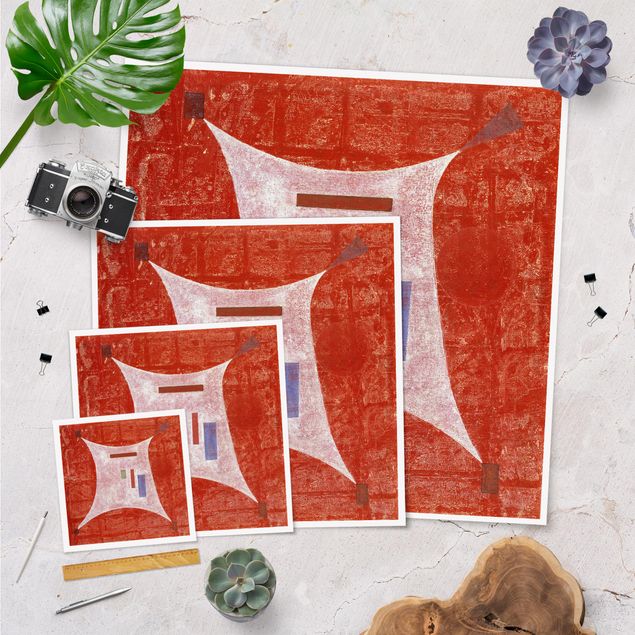 Wandbilder Rot Wassily Kandinsky - Vier Ecken