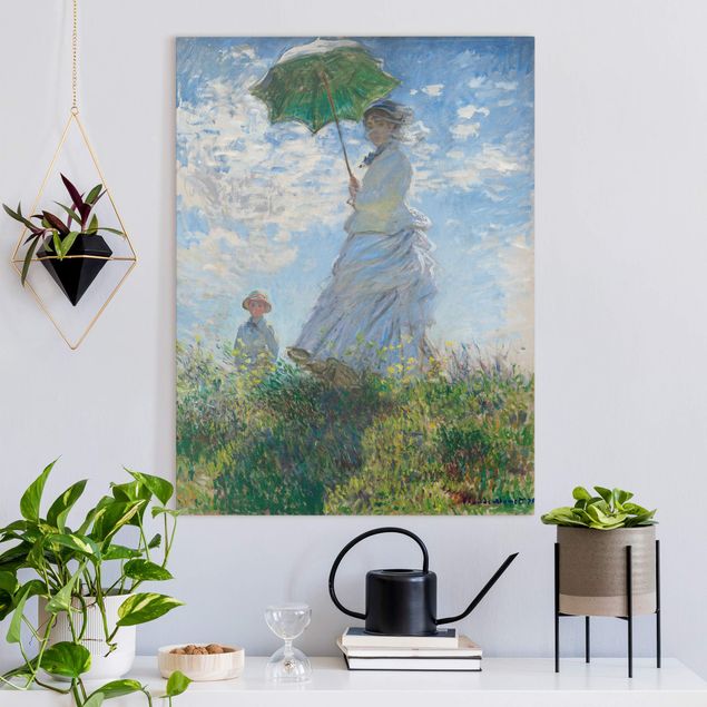 Wandbilder Modern Claude Monet - Frau mit Sonnenschirm
