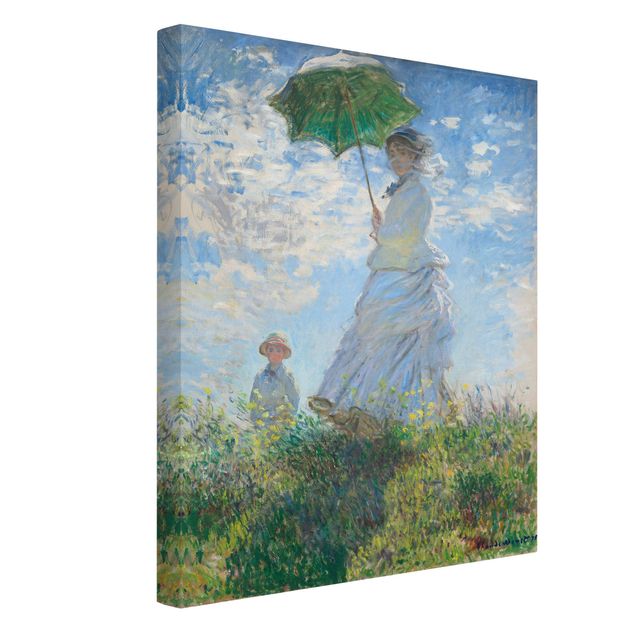 Leinwandbilder Claude Monet - Frau mit Sonnenschirm