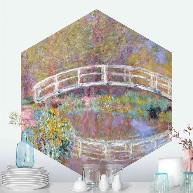 Impressionismus Bilder kaufen Claude Monet - Brücke Monets Garten