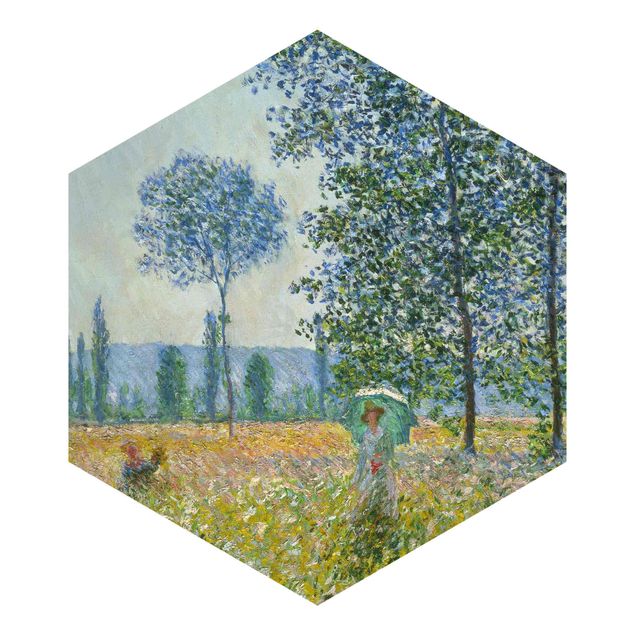 Fototapete Blumen Claude Monet - Felder im Frühling