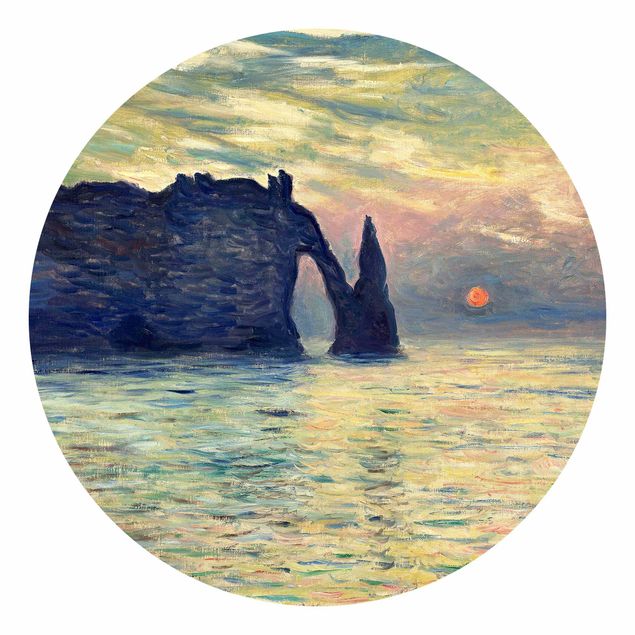 Fototapete Sonnenuntergang Claude Monet - Felsen Sonnenuntergang