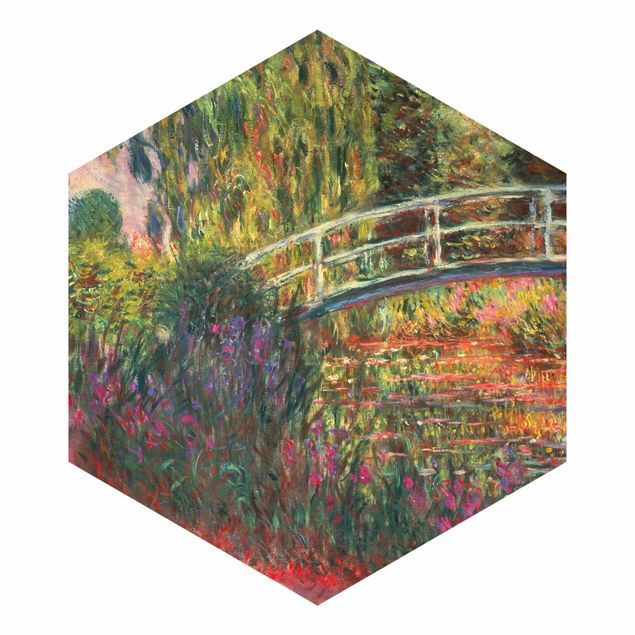 Fototapete Blumen Claude Monet - Japanische Brücke im Garten von Giverny