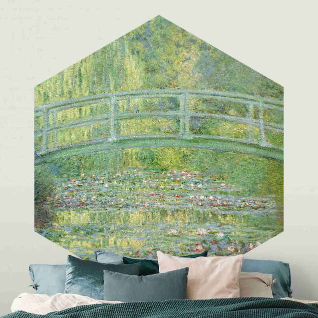 Fototapete Rosen Claude Monet - Japanische Brücke